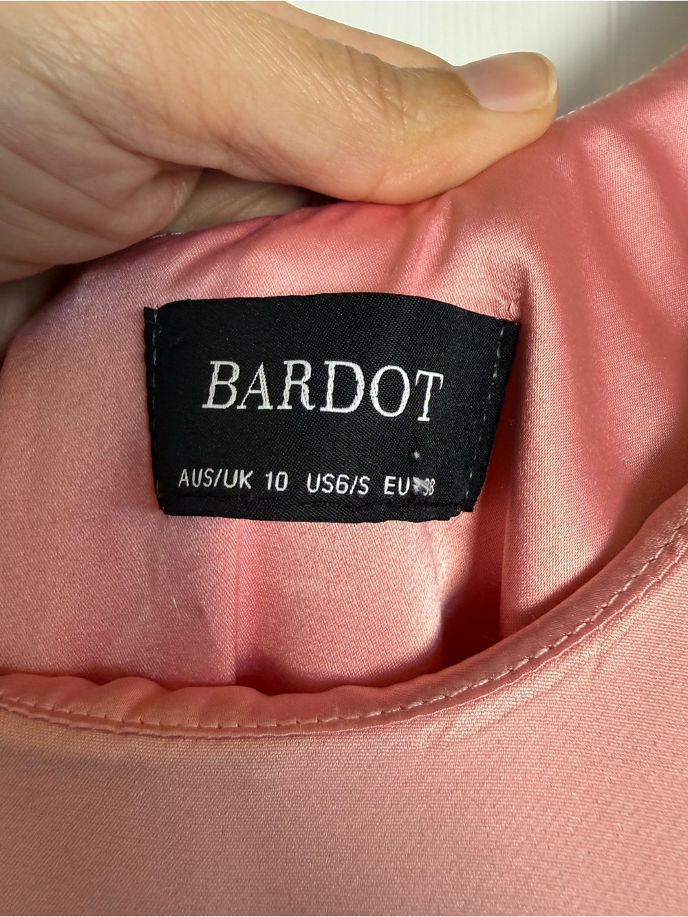 Bardot Blush Pink Asymmetrical Midi Dress Size US 6 / Small - Picture 4 of 5